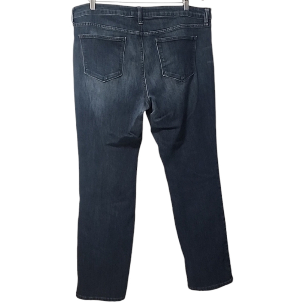SONOMA Straight Leg Jeans Plus Size 16 Slim Dark Wash Stretch Distressed Denim - Picture 3 of 8